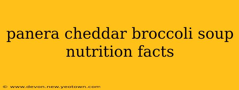 panera cheddar broccoli soup nutrition facts
