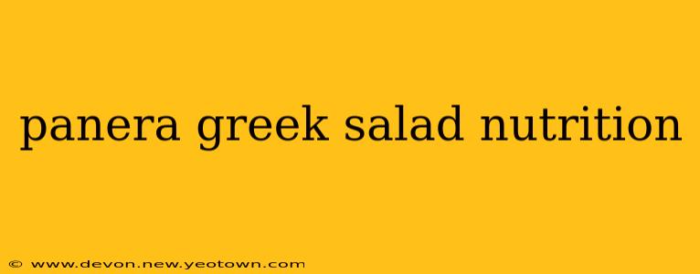 panera greek salad nutrition