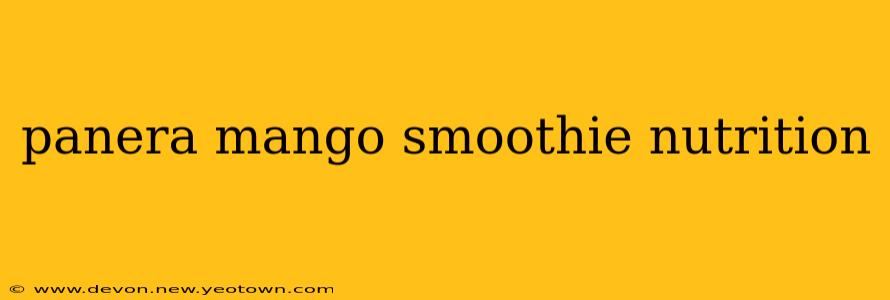 panera mango smoothie nutrition