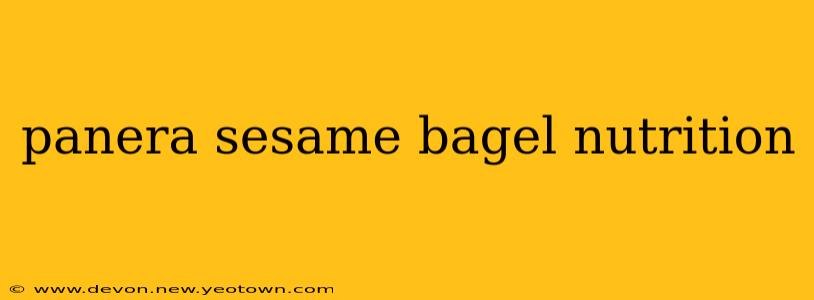panera sesame bagel nutrition
