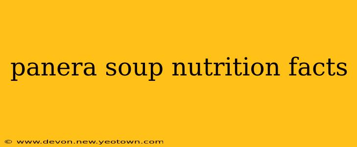 panera soup nutrition facts