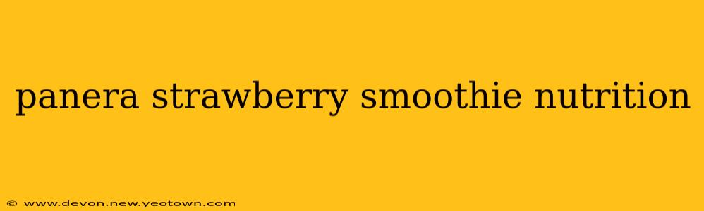 panera strawberry smoothie nutrition