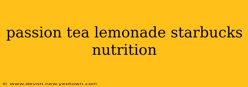 passion tea lemonade starbucks nutrition