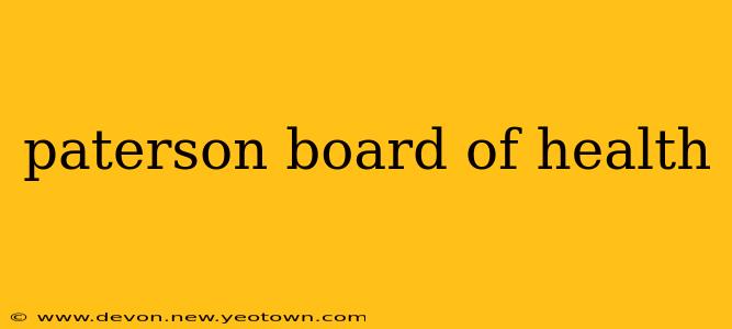 paterson board of health