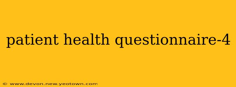 patient health questionnaire-4