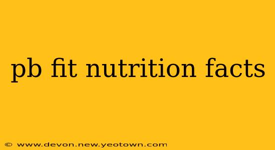 pb fit nutrition facts