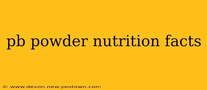 pb powder nutrition facts