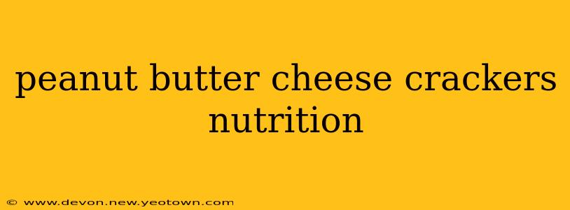 peanut butter cheese crackers nutrition