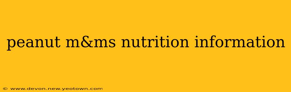 peanut m&ms nutrition information