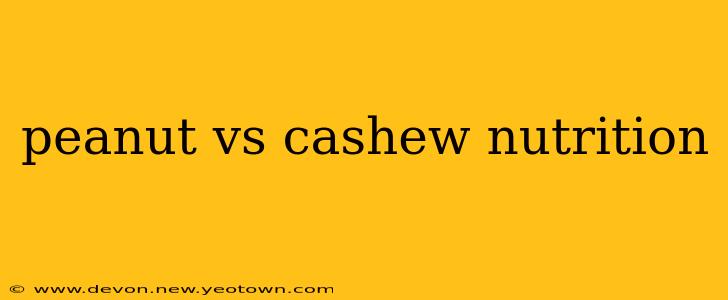 peanut vs cashew nutrition