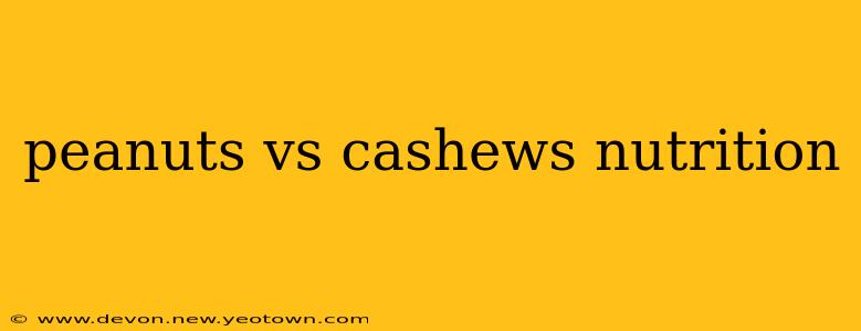 peanuts vs cashews nutrition