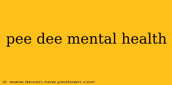 pee dee mental health