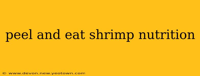 peel and eat shrimp nutrition