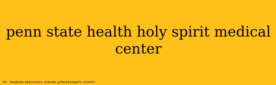 penn state health holy spirit medical center
