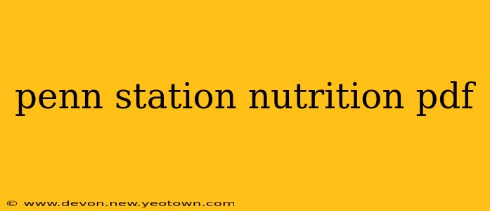 penn station nutrition pdf
