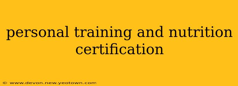 personal training and nutrition certification
