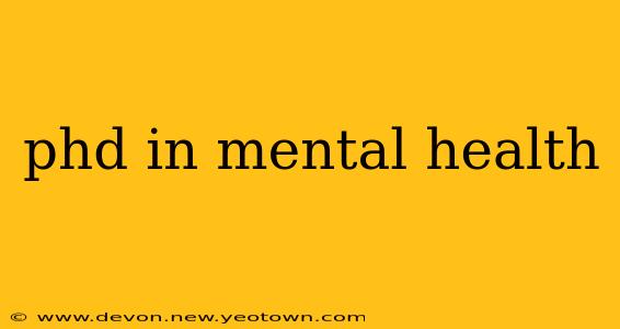 phd in mental health