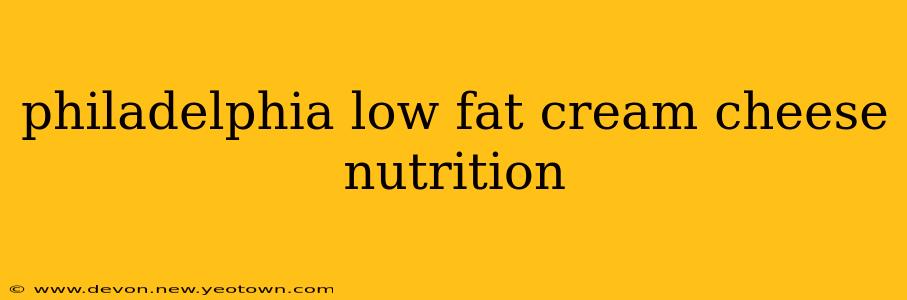 philadelphia low fat cream cheese nutrition