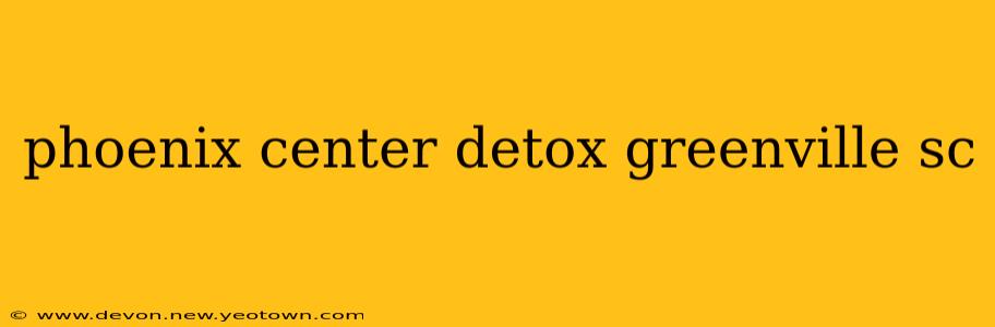phoenix center detox greenville sc