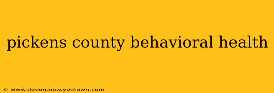 pickens county behavioral health
