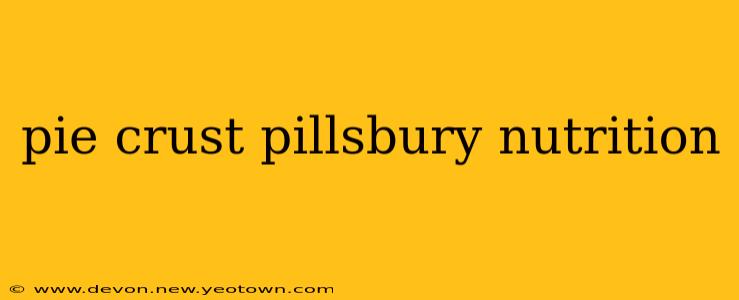 pie crust pillsbury nutrition