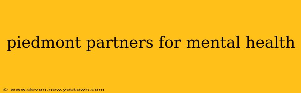 piedmont partners for mental health