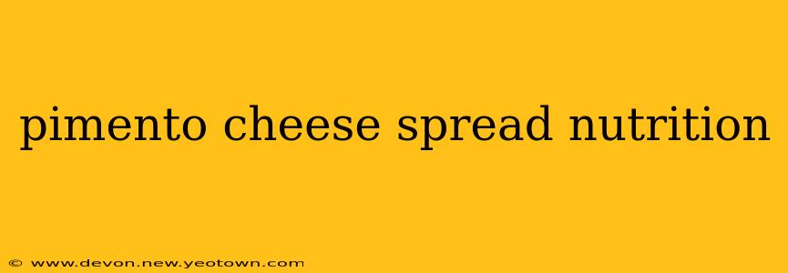 pimento cheese spread nutrition