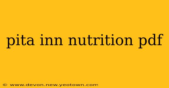 pita inn nutrition pdf