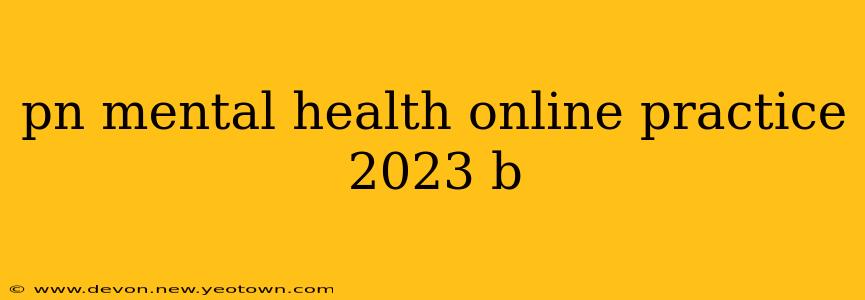 pn mental health online practice 2023 b