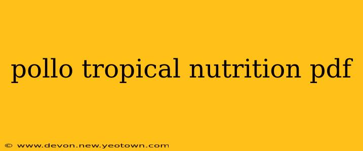 pollo tropical nutrition pdf