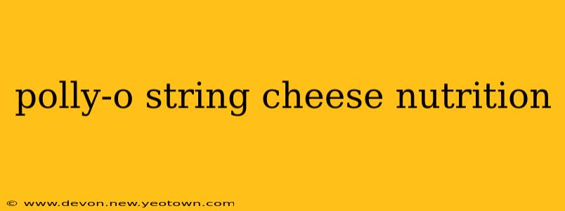 polly-o string cheese nutrition