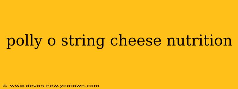 polly o string cheese nutrition