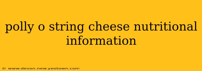 polly o string cheese nutritional information