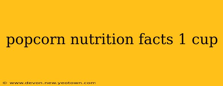 popcorn nutrition facts 1 cup