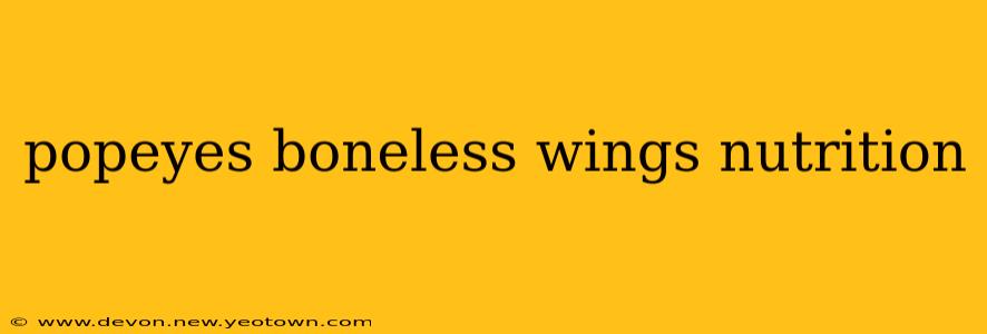 popeyes boneless wings nutrition