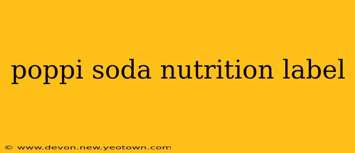 poppi soda nutrition label