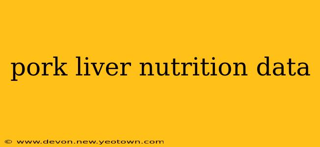 pork liver nutrition data