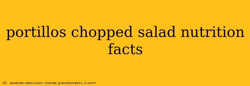 portillos chopped salad nutrition facts
