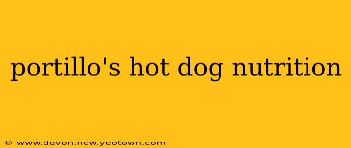 portillo's hot dog nutrition