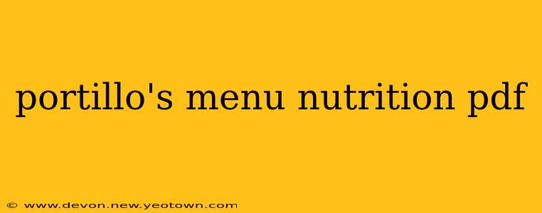 portillo's menu nutrition pdf