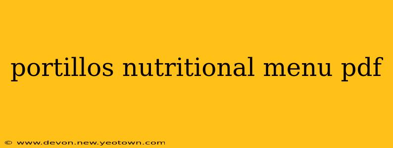 portillos nutritional menu pdf