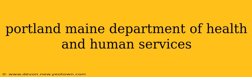 portland maine department of health and human services