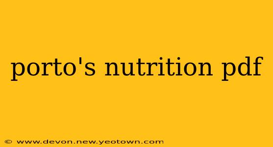 porto's nutrition pdf