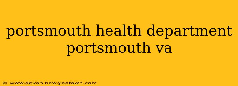 portsmouth health department portsmouth va