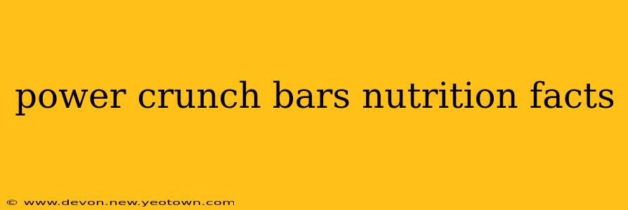 power crunch bars nutrition facts