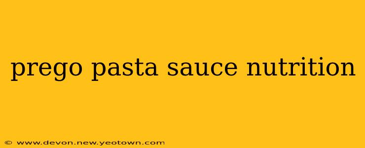 prego pasta sauce nutrition