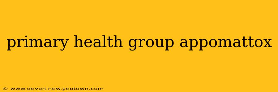 primary health group appomattox