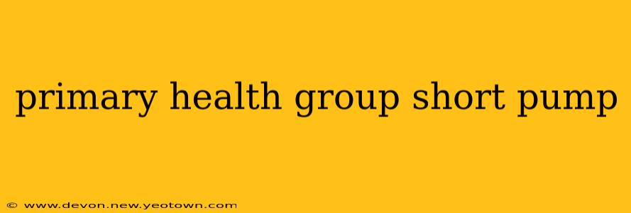 primary health group short pump