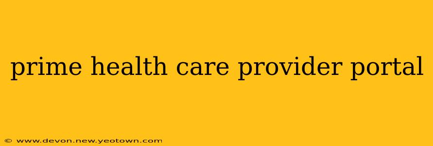 prime health care provider portal