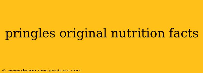pringles original nutrition facts